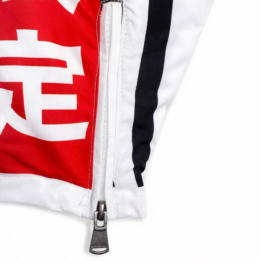 Members Only Racing Jacket White Red Graphic Logo Streetwear Full Zip Men’s - Picture 6 of 8